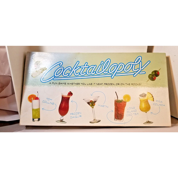 Cocktailopoly Cocktail Themed Monopoly Board Game Late For The Sky NEW Sealed - Picture 1 of 11